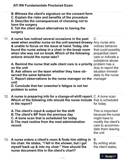 2023 ATI Mental Health Proctored Exam with Answers (99 Solved Questions) - Page 5 preview image