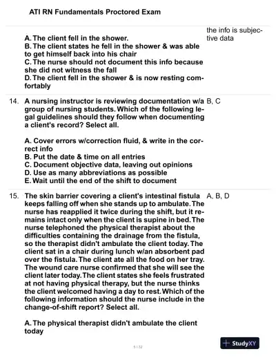 2023 ATI Mental Health Proctored Exam with Answers (99 Solved Questions) - Page 6 preview image