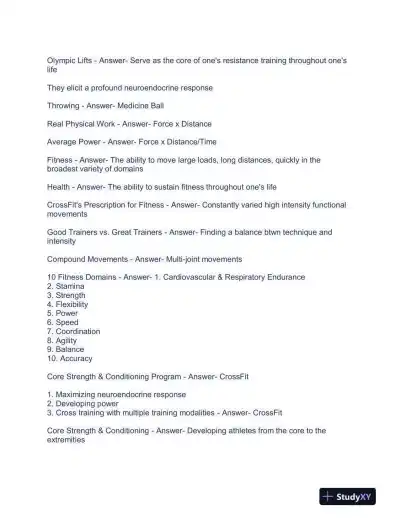 2023 Nutrition Crossfit Coach Exam With Answers (122 Solved Questions) - Page 3 preview image