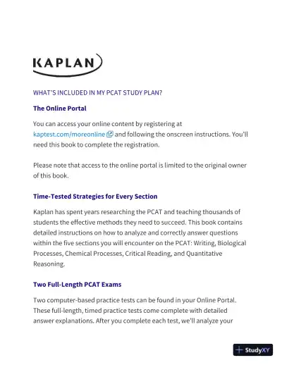 PCAT Prep Plus 2020-2021: 2 Practice Tests + Proven Strategies (2020) - Page 10 preview image