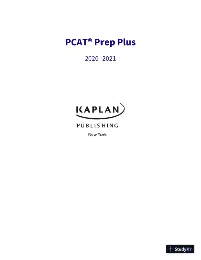 PCAT Prep Plus 2020-2021: 2 Practice Tests + Proven Strategies (2020) - Page 4 preview image