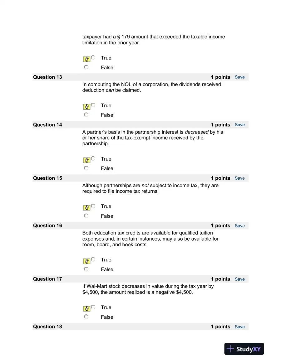 Taxation and Deduction Concepts: A Review of Key Tax Rules and Elections, page 4