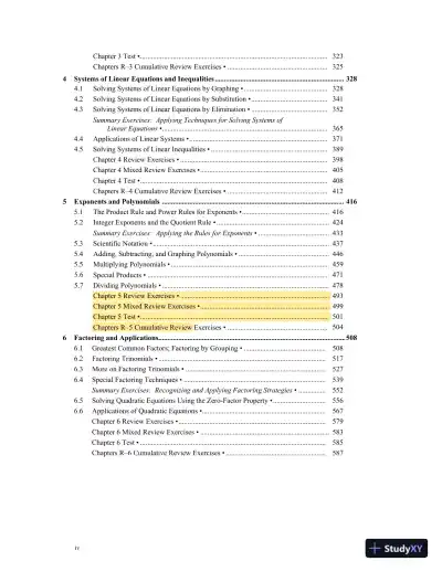 Solution Manual for Beginning Algebra, 13th Edition - Page 4 preview image