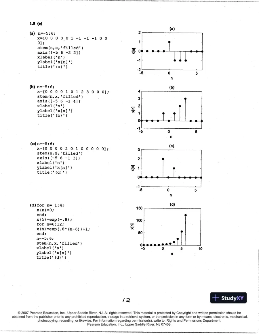 Solution Manual For Fundamentals Of Signals And Systems Using The Web And Matlab, 3rd Edition, page 13