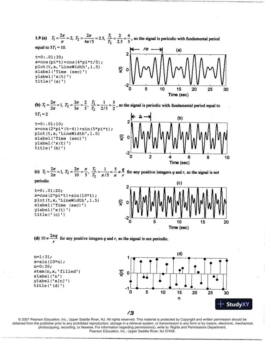 Solution Manual For Fundamentals Of Signals And Systems Using The Web And Matlab, 3rd Edition, page 14