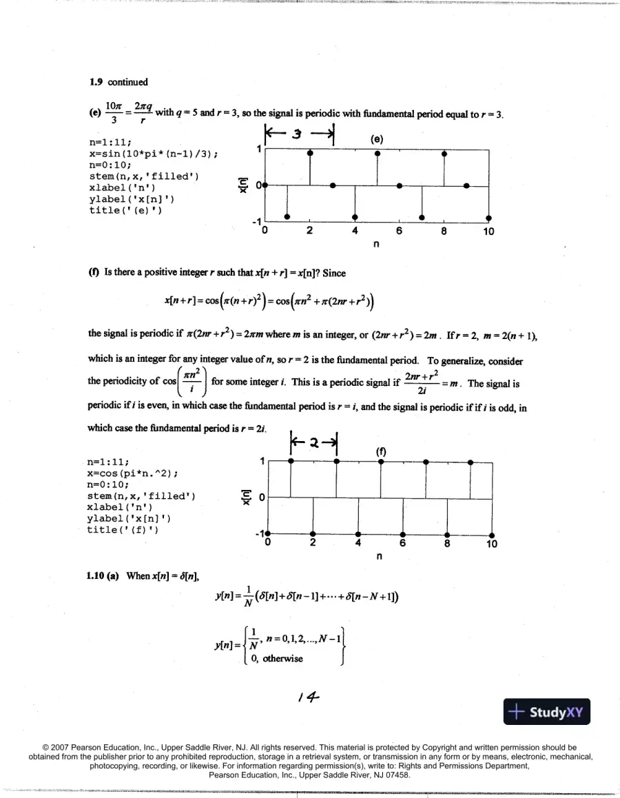 Solution Manual For Fundamentals Of Signals And Systems Using The Web And Matlab, 3rd Edition, page 15