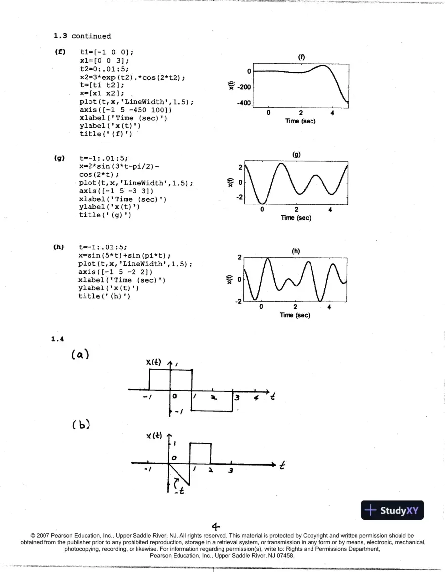 Solution Manual For Fundamentals Of Signals And Systems Using The Web And Matlab, 3rd Edition, page 5