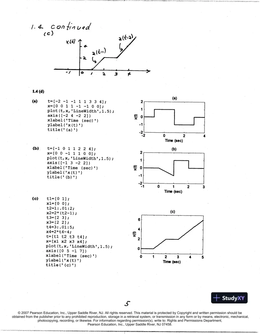 Solution Manual For Fundamentals Of Signals And Systems Using The Web And Matlab, 3rd Edition, page 6