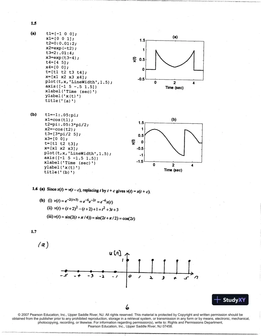Solution Manual For Fundamentals Of Signals And Systems Using The Web And Matlab, 3rd Edition, page 7