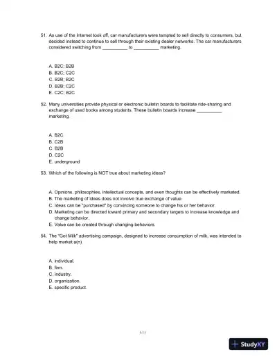 Test Bank For Marketing, 4th Edition - Page 12 preview image