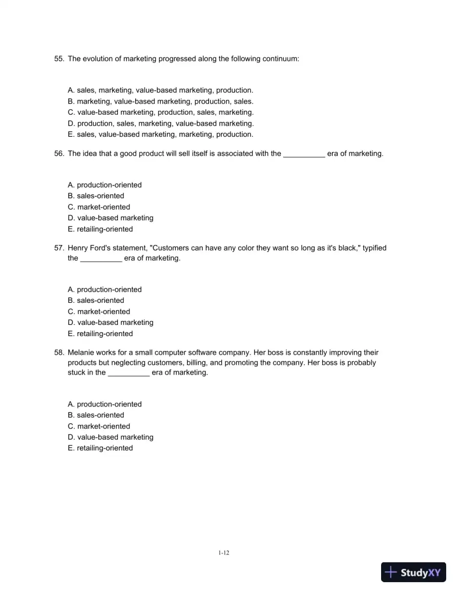 Test Bank For Marketing, 4th Edition, page 13