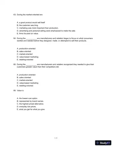 Test Bank For Marketing, 4th Edition - Page 15 preview image