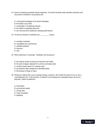 Test Bank For Marketing, 4th Edition - Page 5 preview image