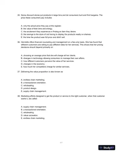 Test Bank For Marketing, 4th Edition - Page 8 preview image