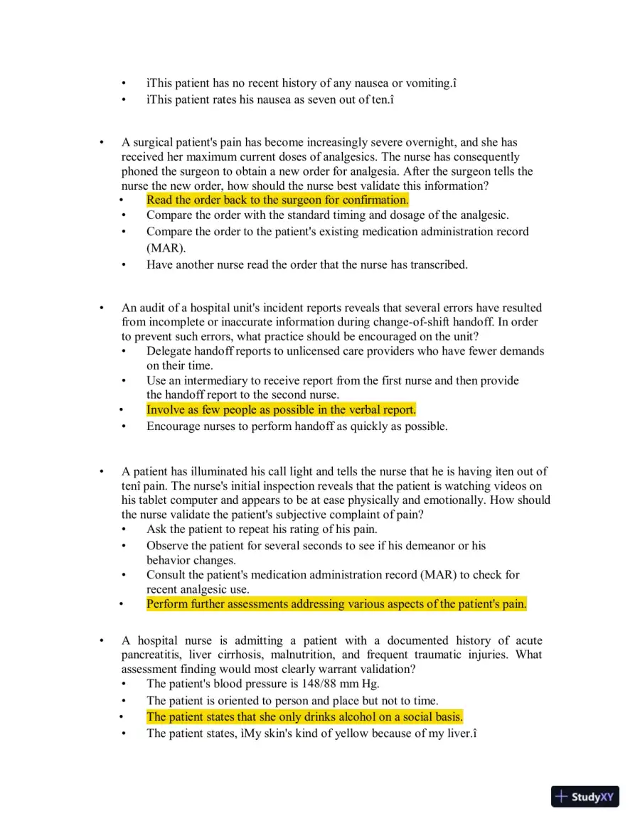 Test Bank for Health Assessment in Nursing, 7th North American Edition (Chapters 1-34), page 28