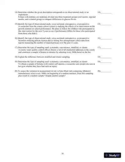 Test Bank for Biostatistics for the Biological and Health Sciences , 2nd Edition - Page 11 preview image