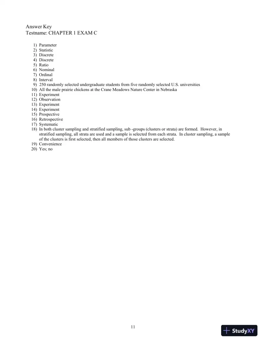Test Bank for Biostatistics for the Biological and Health Sciences , 2nd Edition, page 12