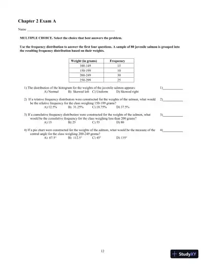 Test Bank for Biostatistics for the Biological and Health Sciences , 2nd Edition - Page 13 preview image