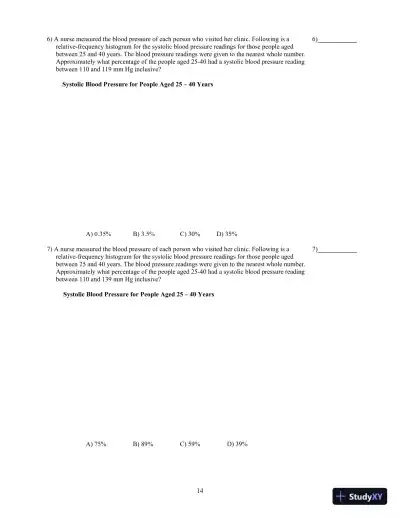 Test Bank for Biostatistics for the Biological and Health Sciences , 2nd Edition - Page 15 preview image