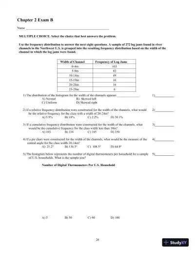 Test Bank for Biostatistics for the Biological and Health Sciences , 2nd Edition - Page 21 preview image
