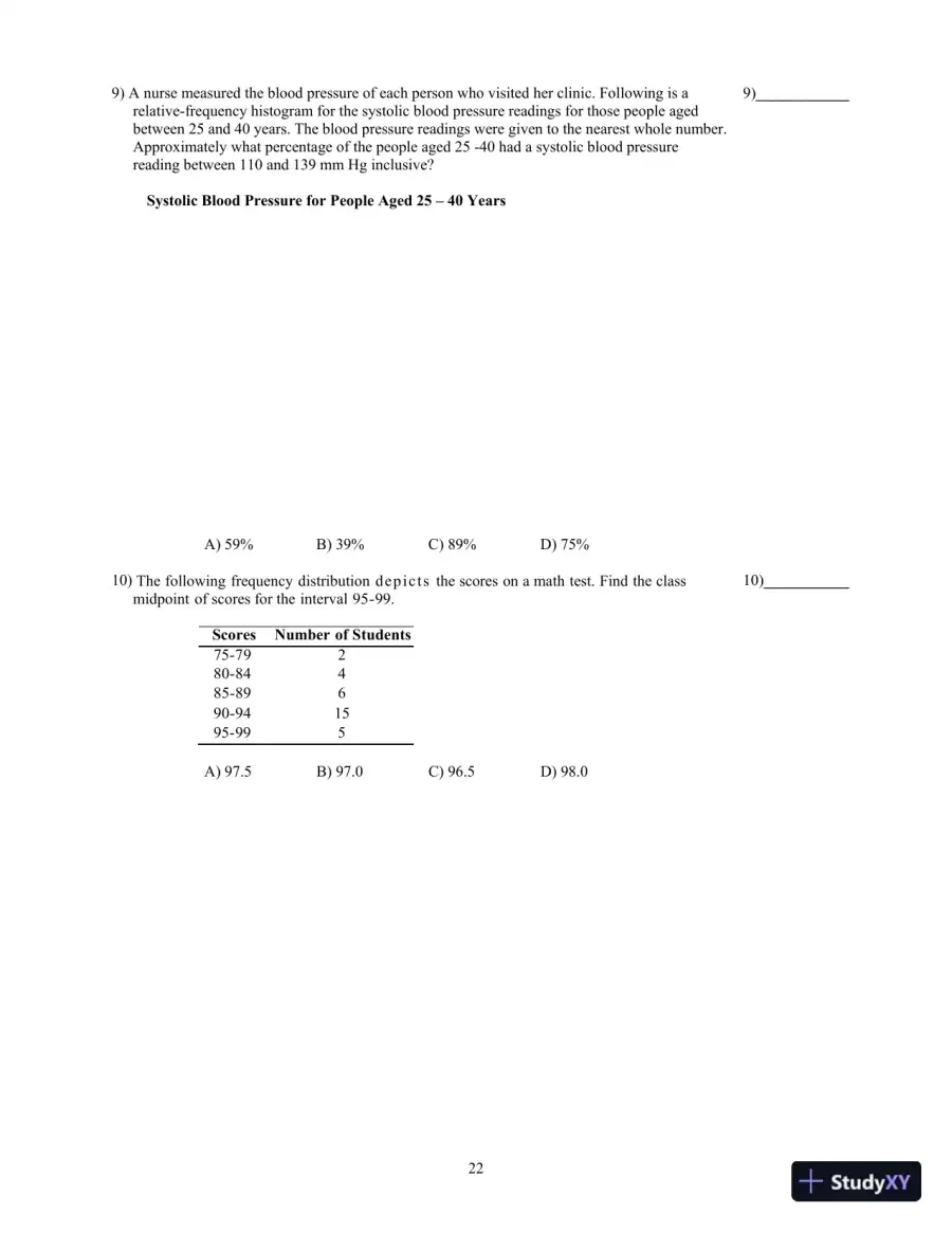 Test Bank for Biostatistics for the Biological and Health Sciences , 2nd Edition, page 23