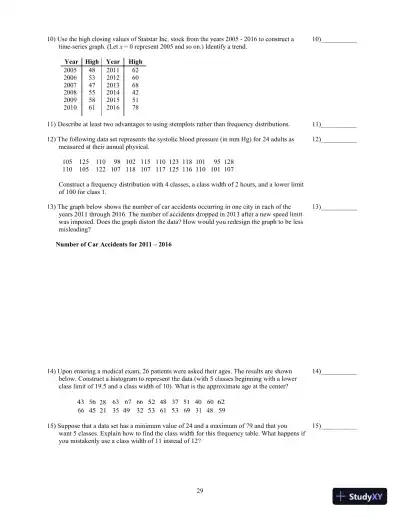 Test Bank for Biostatistics for the Biological and Health Sciences , 2nd Edition - Page 30 preview image