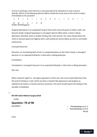 2023 ATI RN Medical Surgical Nursing Protected Exam With Answers (90 Solved Questions) - Page 13 preview image