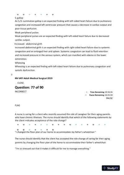 2023 ATI RN Medical Surgical Nursing Protected Exam With Answers (90 Solved Questions) - Page 15 preview image