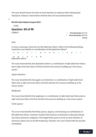 2023 ATI RN Medical Surgical Nursing Protected Exam With Answers (90 Solved Questions) - Page 3 preview image