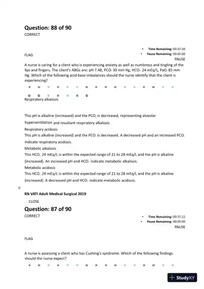 2023 ATI RN Medical Surgical Nursing Protected Exam With Answers (90 Solved Questions) - Page 4 preview image
