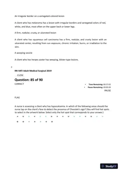 2023 ATI RN Medical Surgical Nursing Protected Exam With Answers (90 Solved Questions) - Page 6 preview image