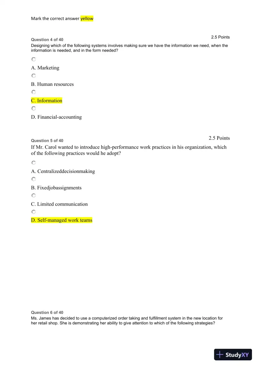 Organizational Strategy and Support Systems: A Multiple-Choice Analysis, page 3