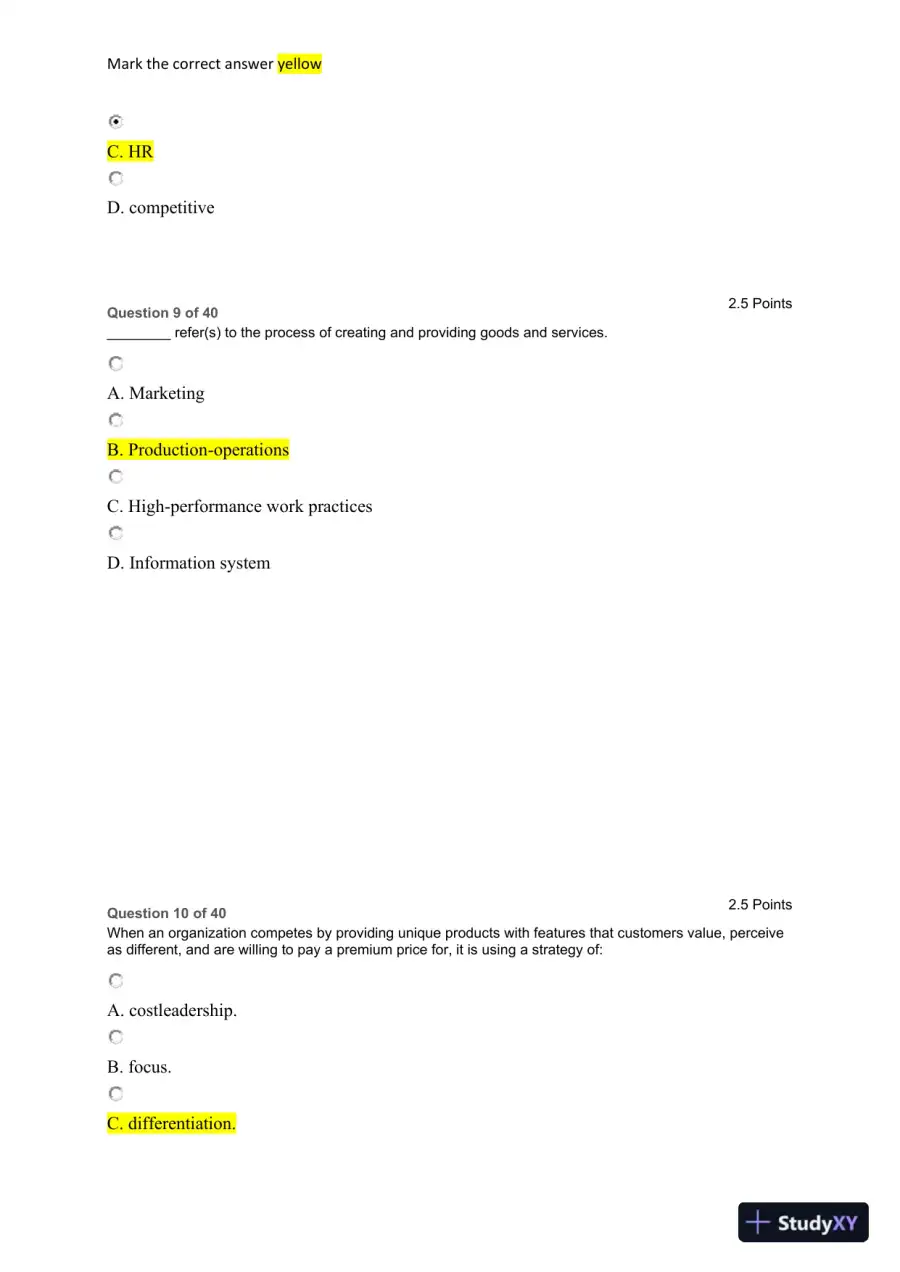 Organizational Strategy and Support Systems: A Multiple-Choice Analysis, page 5