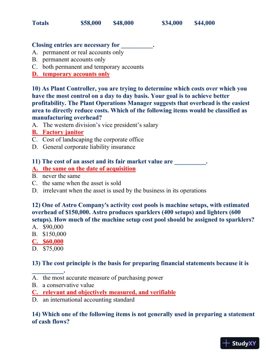 College Assignment: Comprehensive Business and Economic Concepts Assessment, page 4