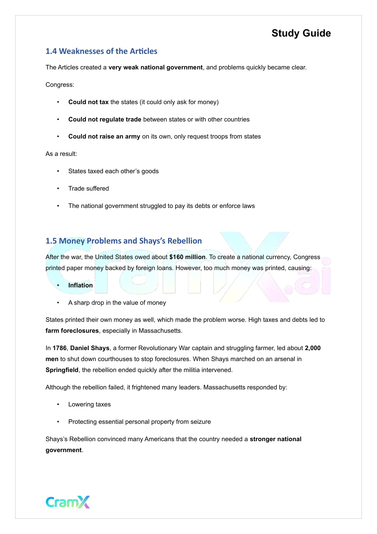 U.S. History I - Creating a New Nation - Page 3 preview image