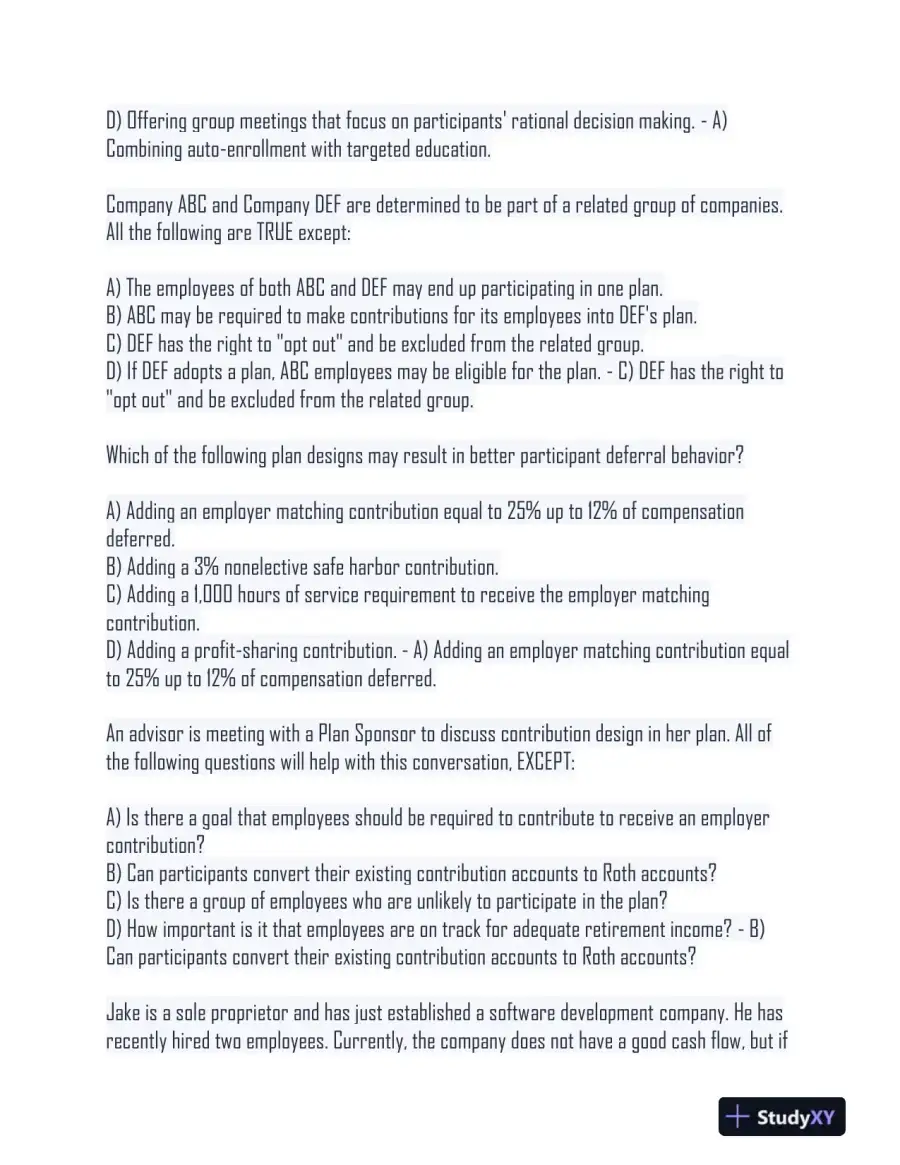 CPFA Management Version 1 Practice Exam With Answers (72 Solved Questions), page 4