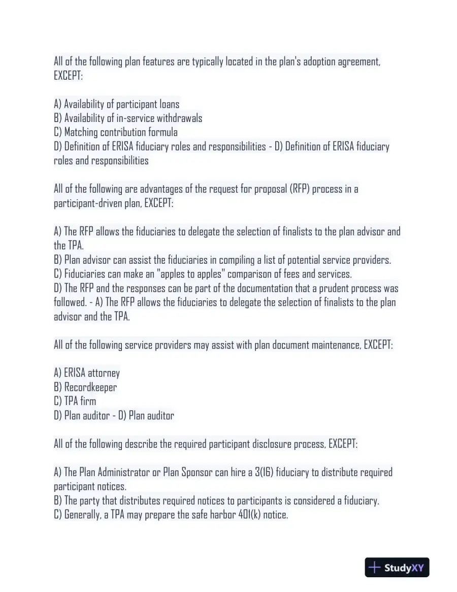 CPFA Management Version 1 Practice Exam With Answers (72 Solved Questions), page 7