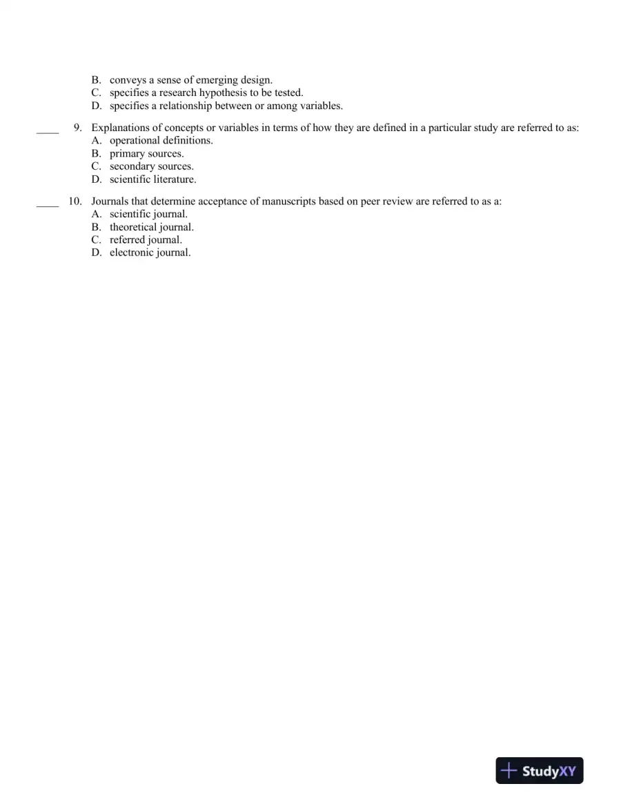 Reading, Understanding, and Applying Nursing Research, Revised Reprint 4th Edition Test Bank, page 12