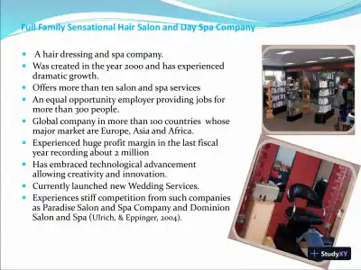 Full Family Sensational Hair Salon And Day Spa Service And Target Market Development - MKT/421 - Page 3 preview image