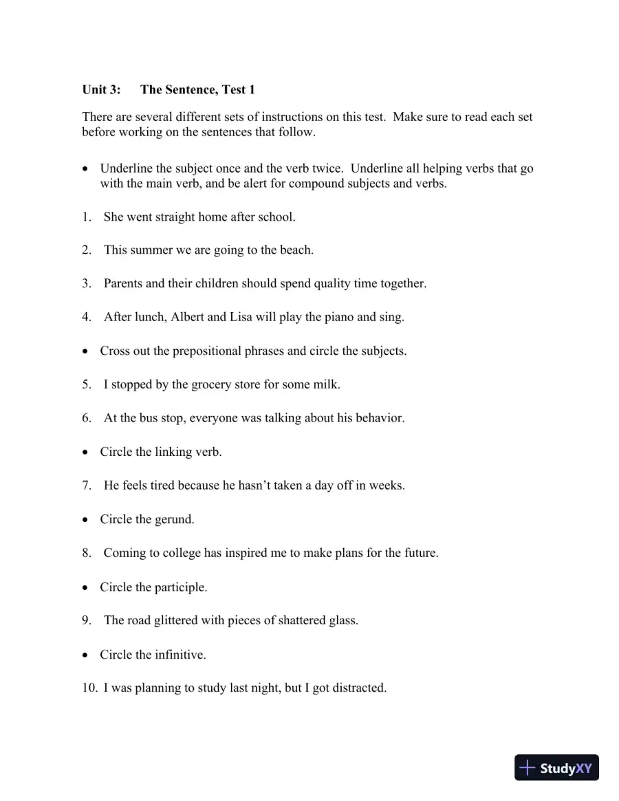Grammar Matters, 1st Edition Test Bank, page 10