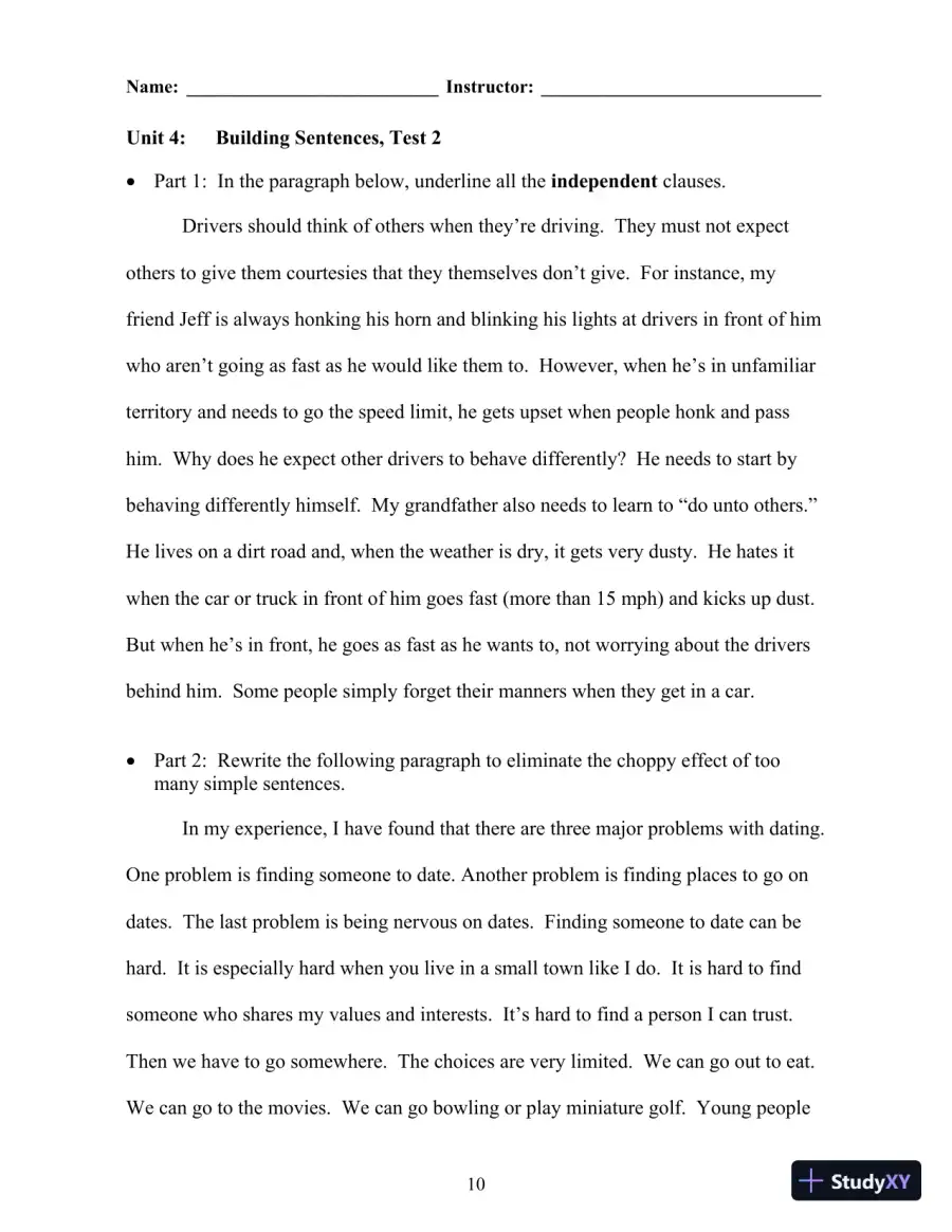 Grammar Matters, 1st Edition Test Bank, page 16