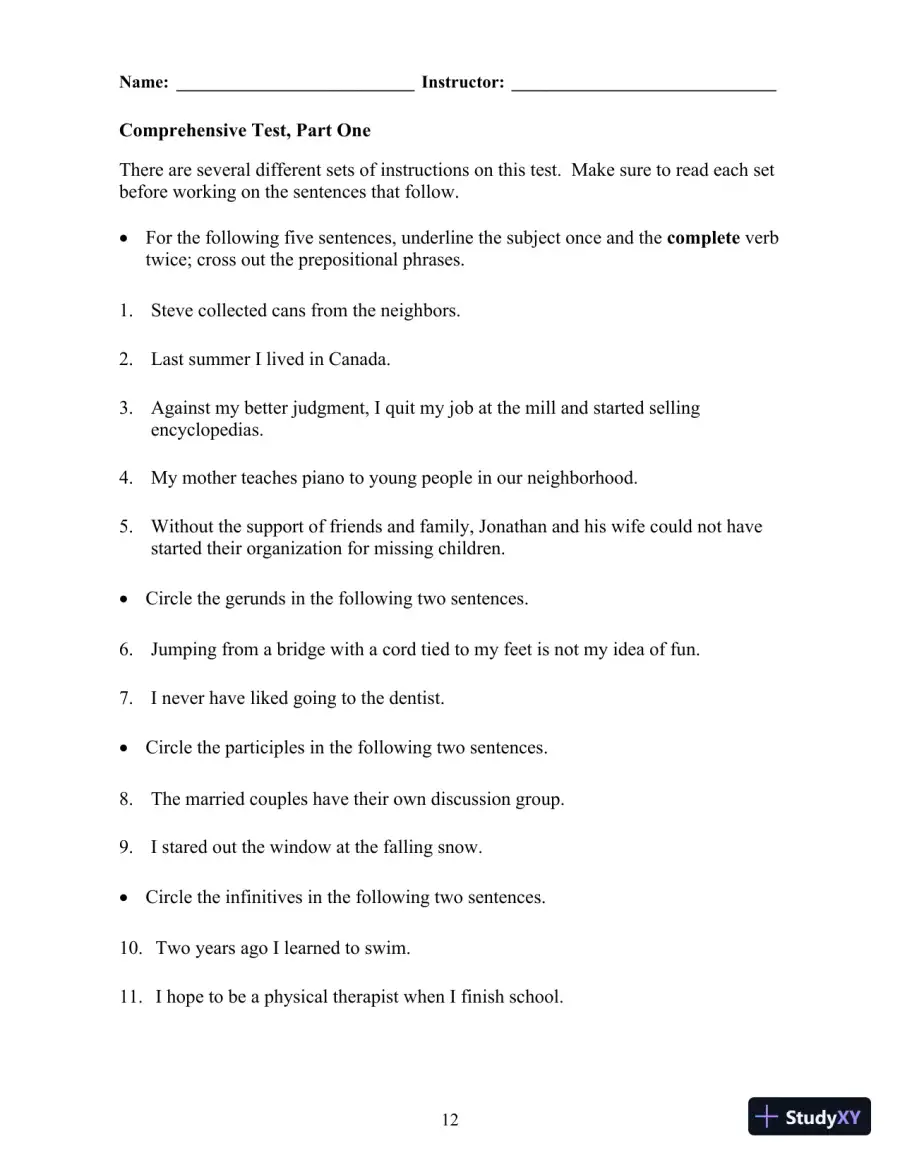 Grammar Matters, 1st Edition Test Bank, page 18