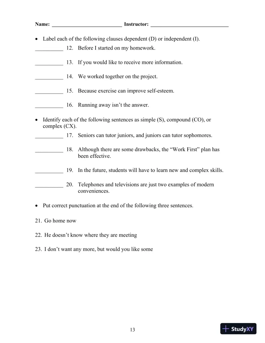Grammar Matters, 1st Edition Test Bank, page 19