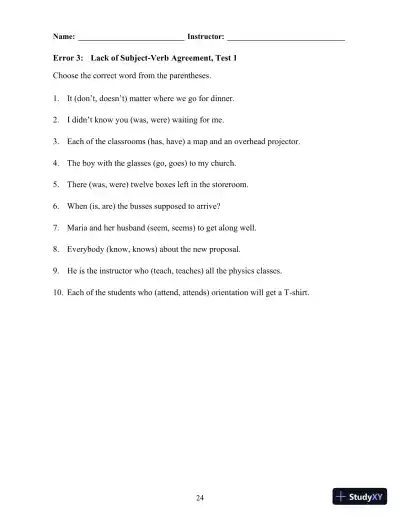 Grammar Matters, 1st Edition Test Bank - Page 30 preview image