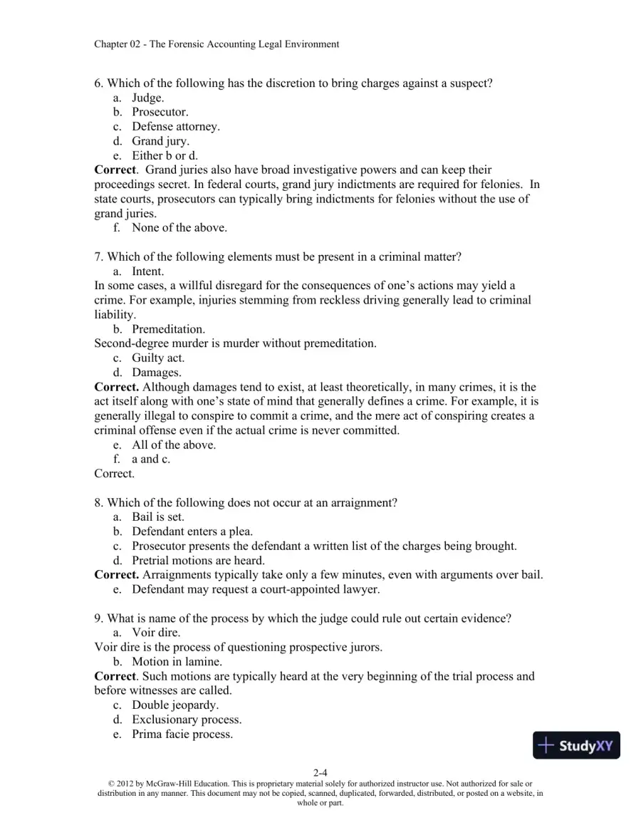 Solution Manual For Forensic Accounting and Fraud Examination, 2nd Edition, page 12