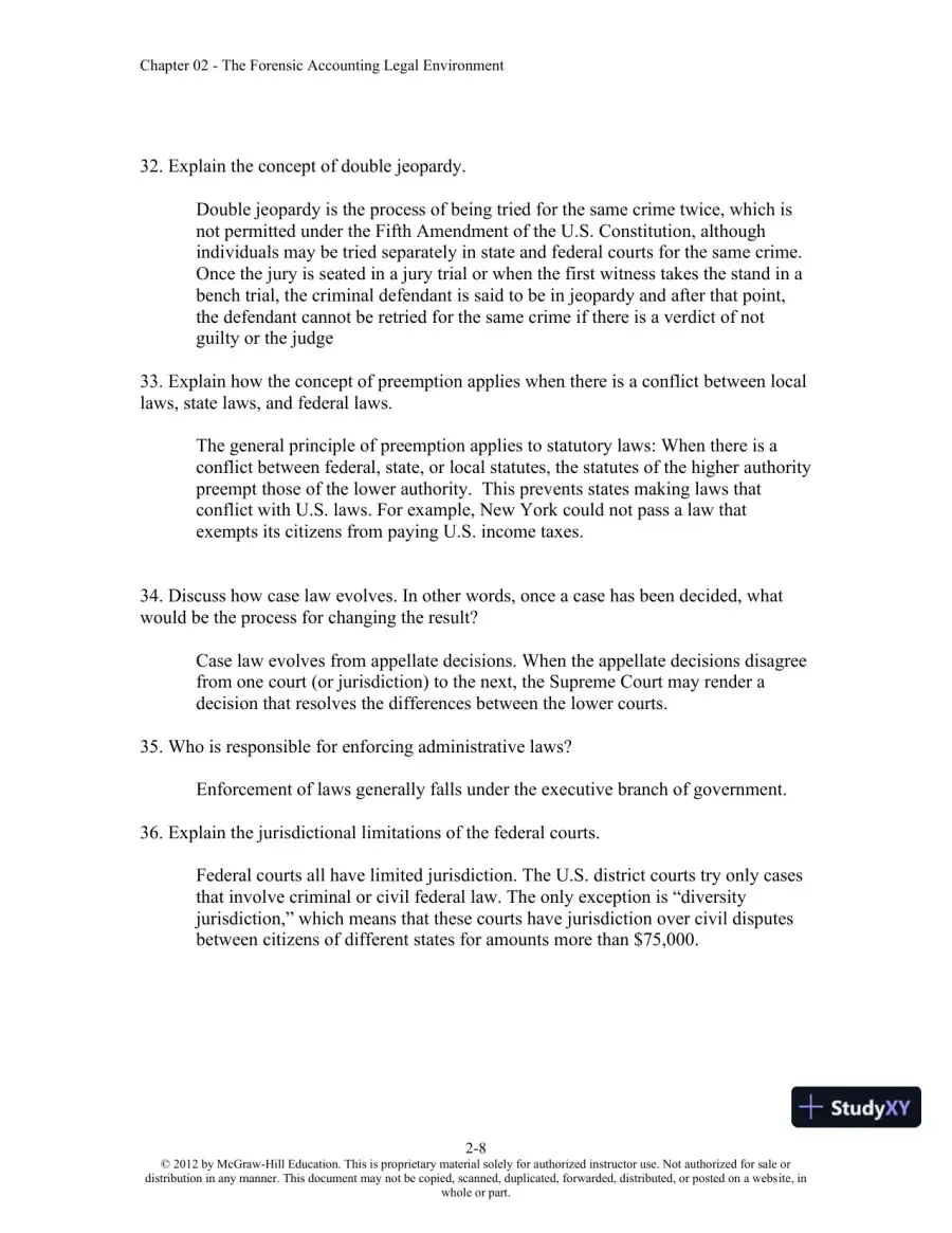 Solution Manual For Forensic Accounting and Fraud Examination, 2nd Edition, page 16
