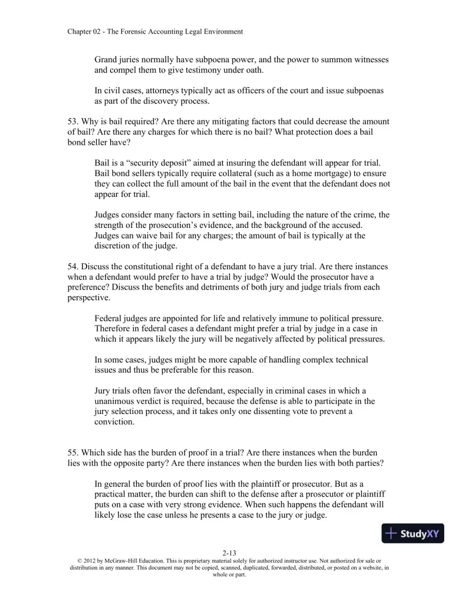 Solution Manual For Forensic Accounting and Fraud Examination, 2nd Edition, page 21