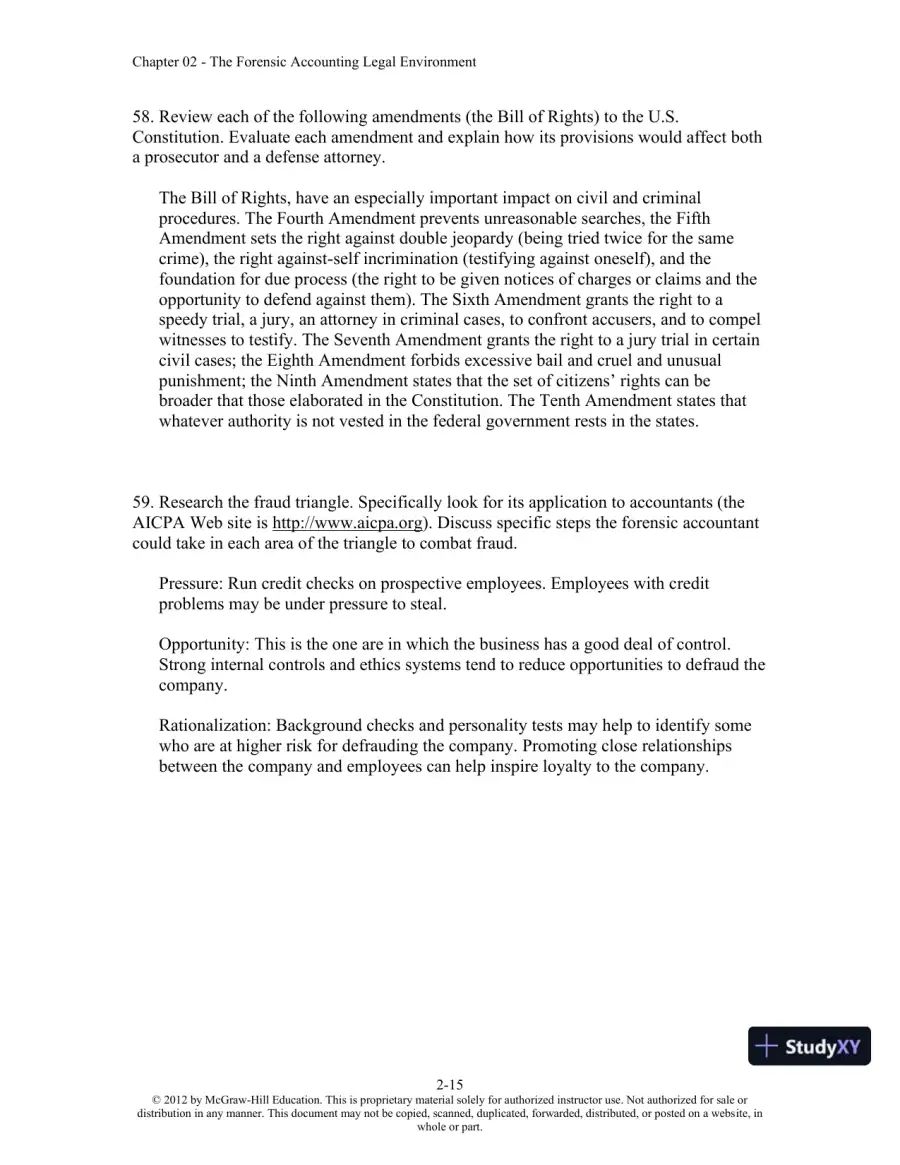 Solution Manual For Forensic Accounting and Fraud Examination, 2nd Edition, page 23