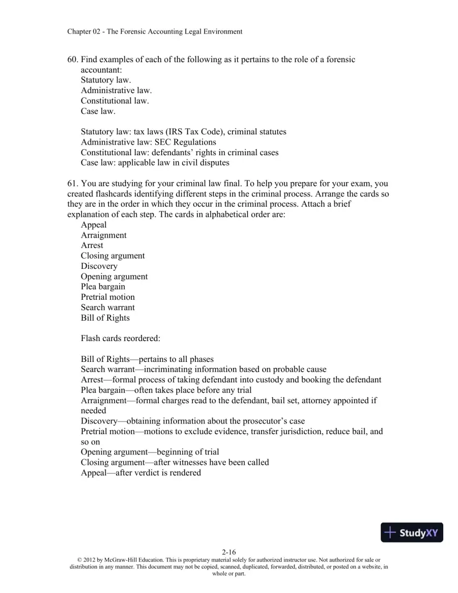 Solution Manual For Forensic Accounting and Fraud Examination, 2nd Edition, page 24