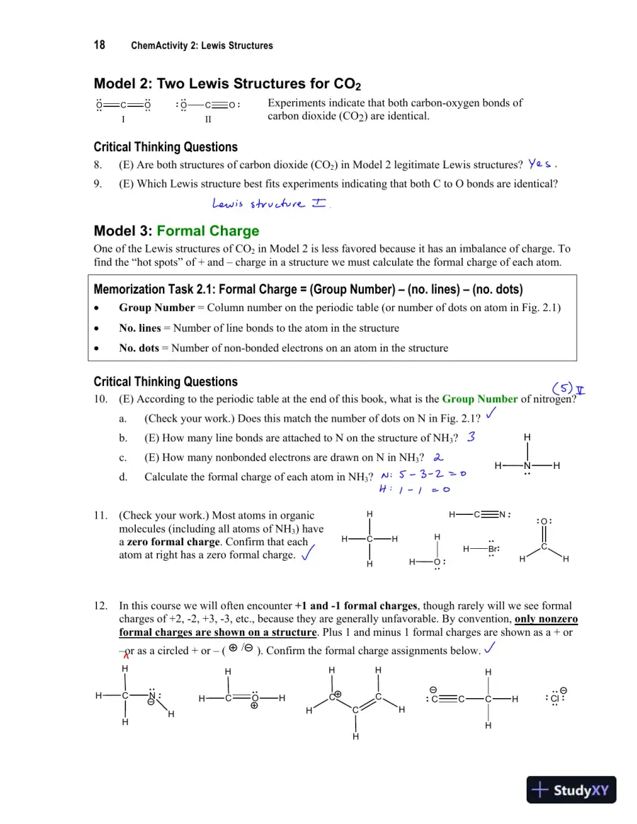 Solution Manual For Organic Chemistry: A Guided Inquiry, 2nd Edition, page 12